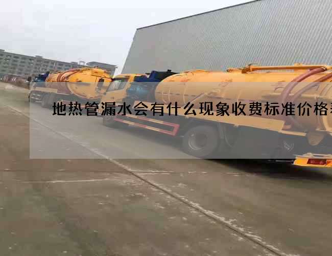 地熱管漏水會有什么現象收費標準價格表