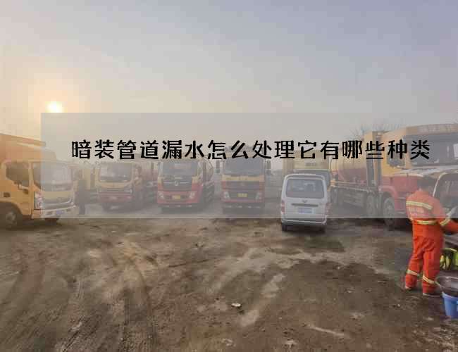 暗裝管道漏水怎么處理它有哪些種類? 暗裝管道漏水怎么處理它有哪些種類?