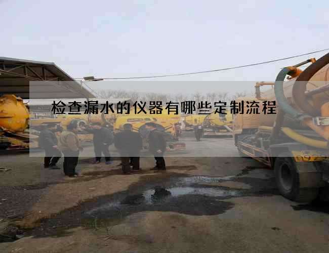 檢查漏水的儀器有哪些定制流程